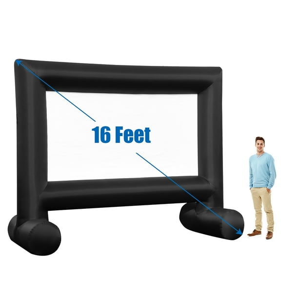 Costway 16FT Inflatable Projector Screen  Outdoor Home Theater W/ Blower