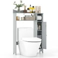 thumbnail image 1 of Costway Over the Toilet Storage Cabinet with Toilet Paper Holder Adjustable Shelves Gray, 1 of 9