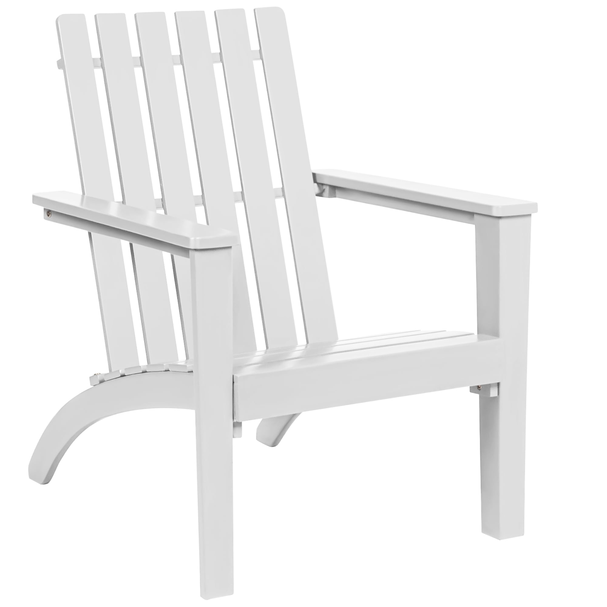 Costway Patio Hampton Bay Adirondack Chair W/ Acacia And Wood Lounge