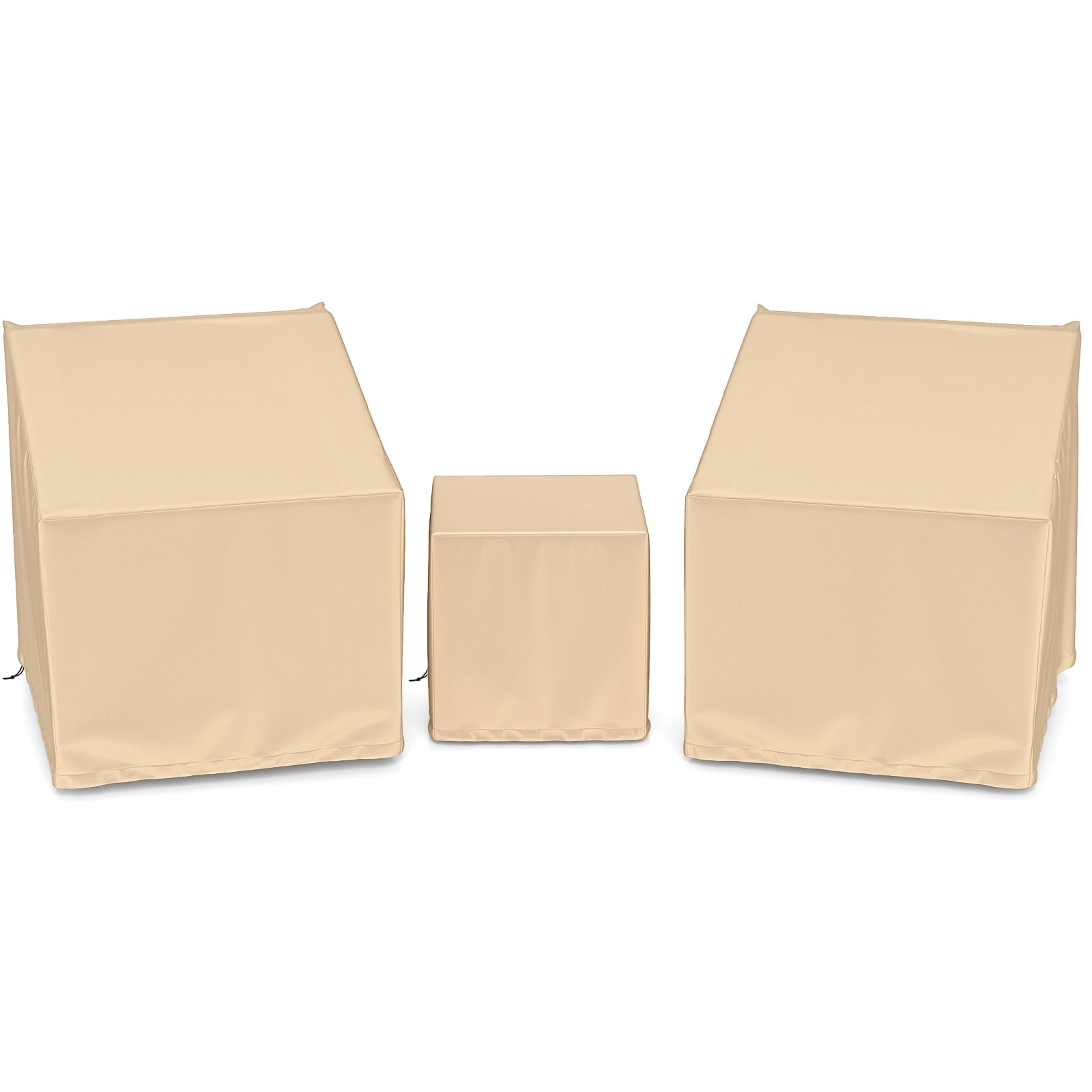 Costway Patio Furniture Covers Waterproof Conversation Covers for 3 PCS Bistro Set