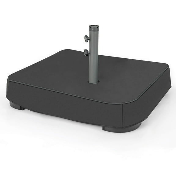 Costway Patio Market Offset Umbrella Stand Holder Base Sand Filled Sandbags 220lbs Black