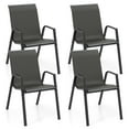 thumbnail image 1 of Costway Patio Rattan Chairs Set of 4 Stackable Dining Chair Set with Wicker Woven Backrest, 1 of 10