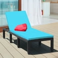 thumbnail image 1 of Costway Patio Rattan Lounge Chair Height Adjustable Turquoise, 1 of 9