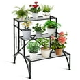 thumbnail image 1 of Costway Plant Rack 3-Tier Metal Plant Stand Garden Shelf Stair Style Decorative, 1 of 11
