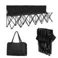 thumbnail image 1 of Costway Portable 6 Seats Folding Chair Bench Outdoor Sports Camping W/Carry Bag Black, 1 of 11