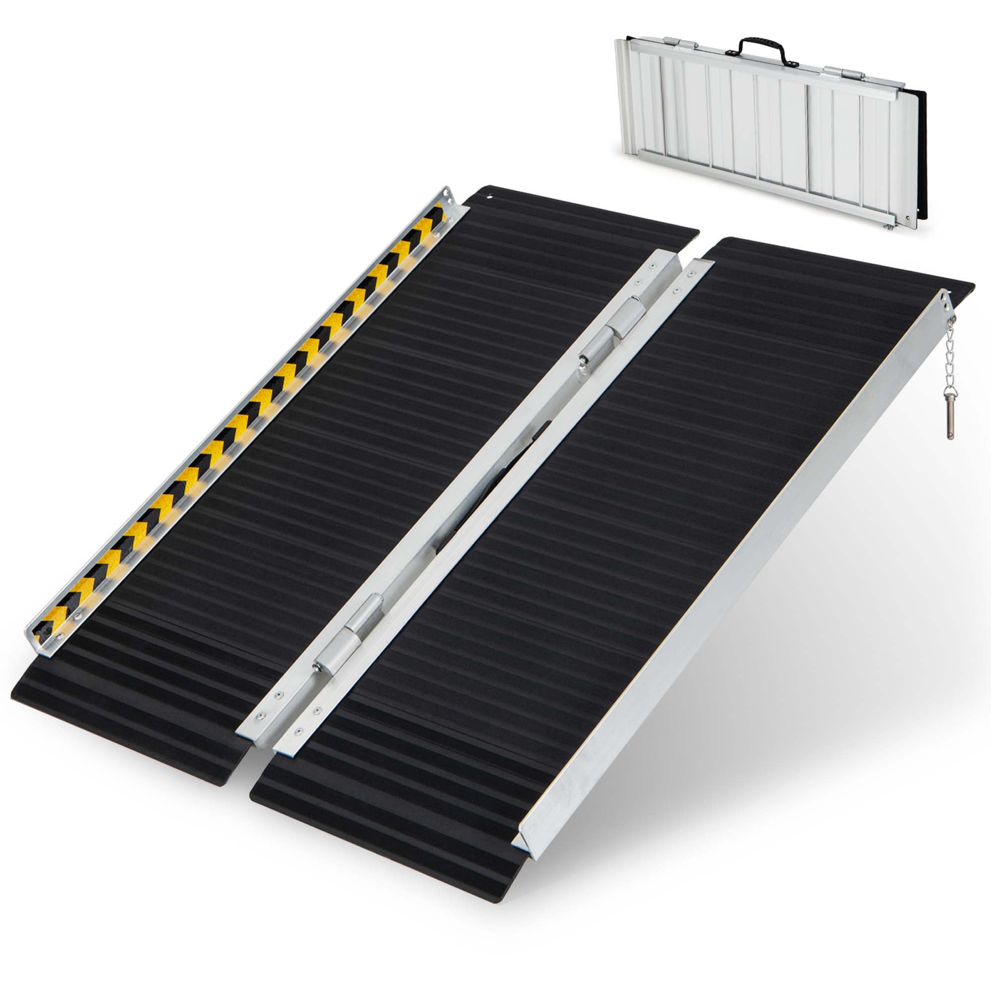 Costway Portable Folding Wheelchair Ramp, 5 FT Aluminum Ramp with