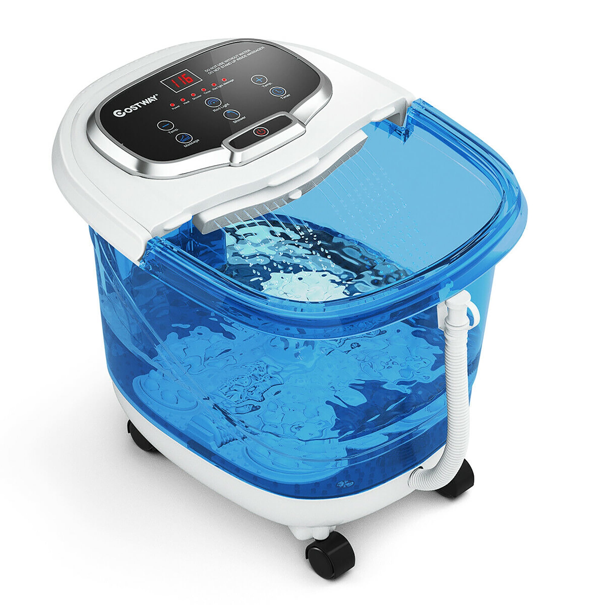 Costway Portable Foot Spa Salon Water Heated Motorized Electric Feet Tub  Massager w/Shower Timer - Walmart.com