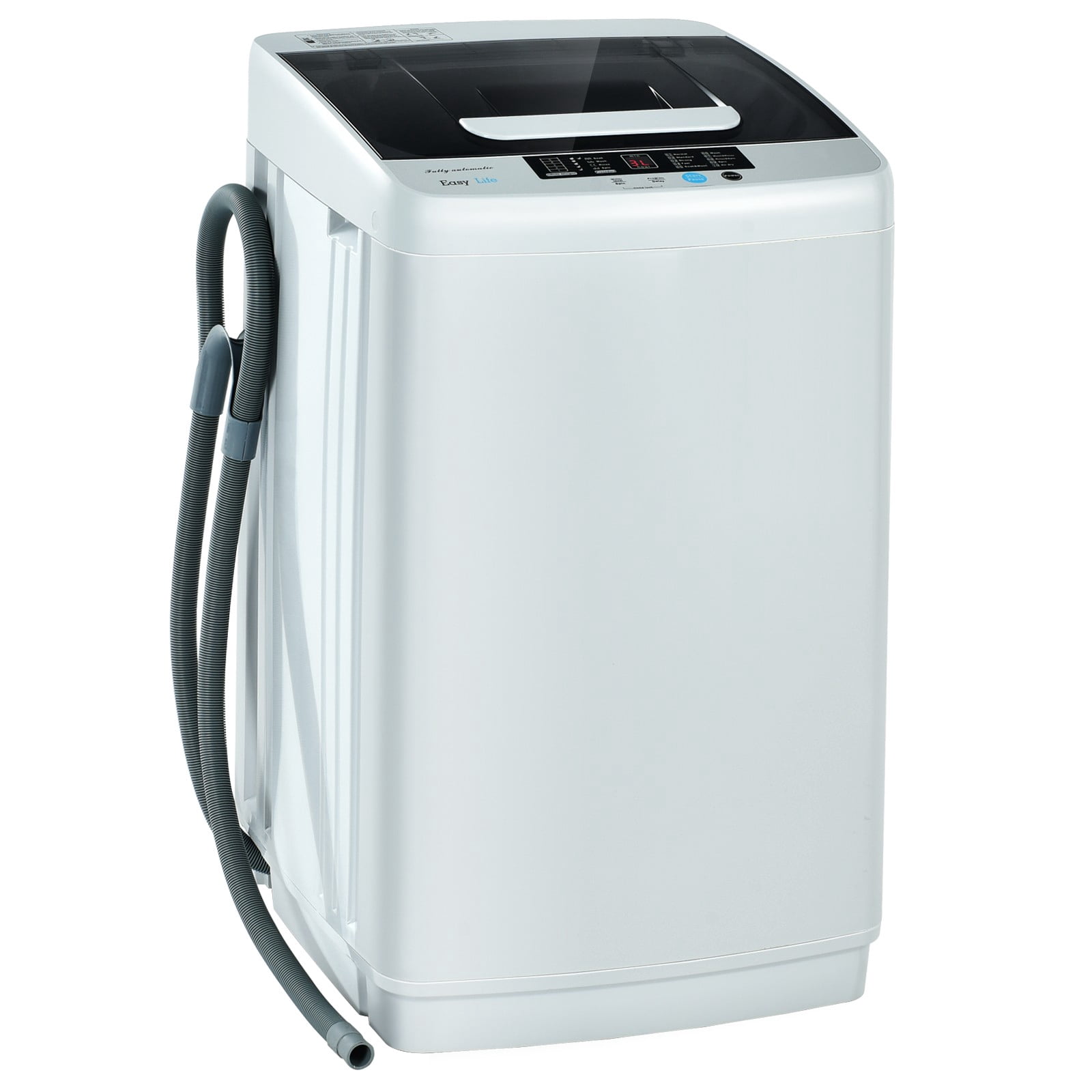 Costway Portable Full-Automatic Laundry Washing Machine 8.5 lbs Spin Washer W/ Drain Pump