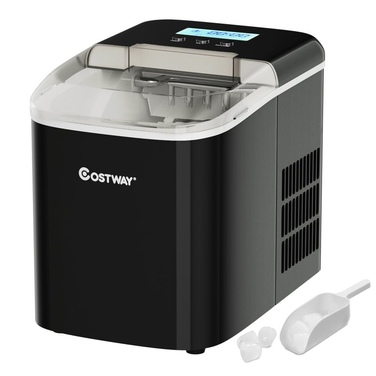 Costway Portable Ice Maker Machine Countertop 26LBS/24H LCD Display w/ -  14.5''x10''x12''(LxWxH) - Bed Bath & Beyond - 32092143