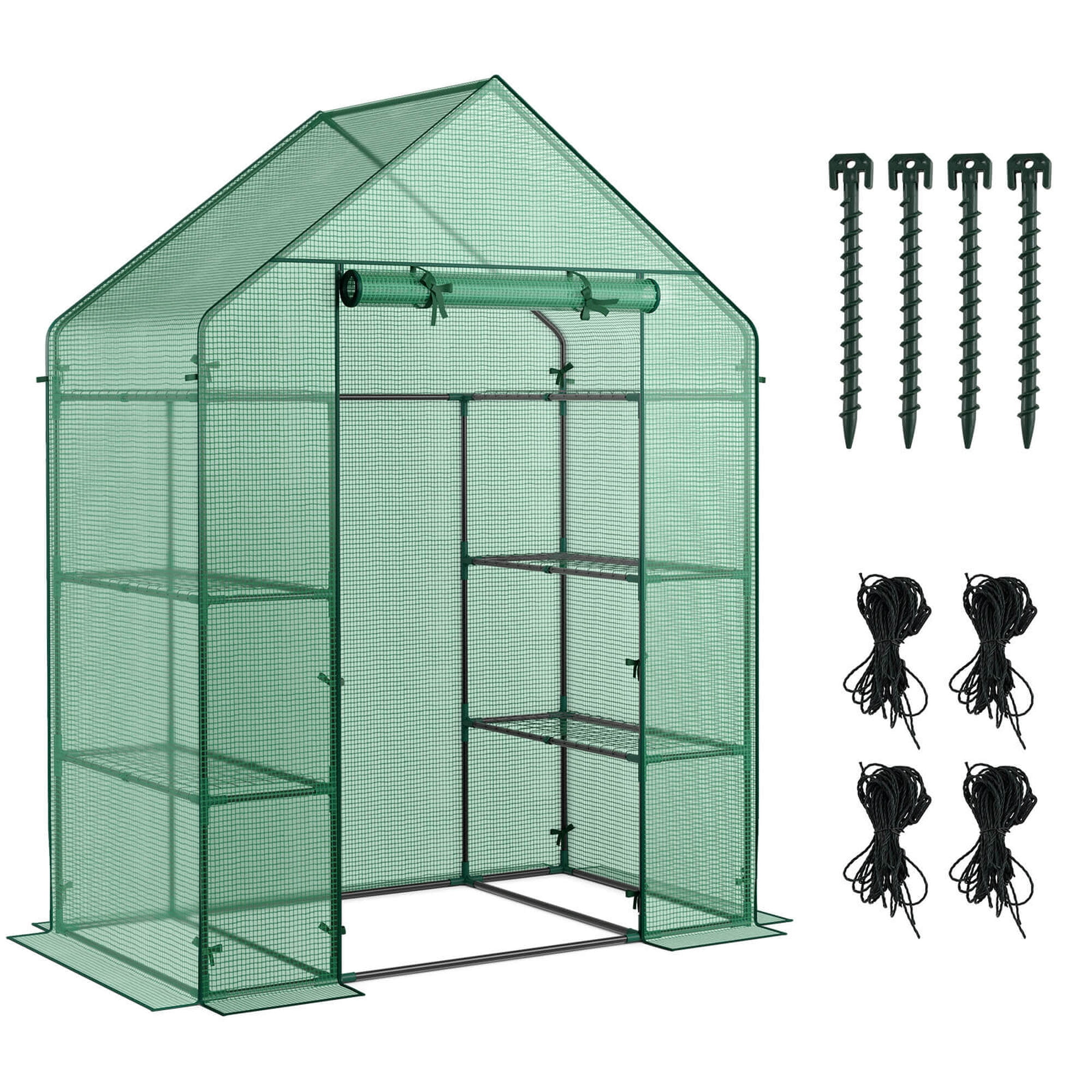 Costway Mini 4 Tier Greenhouse with 8 Shelves - Po