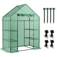 thumbnail image 1 of Costway Portable Mini Walk In Outdoor 4 Tier 8 Shelves Greenhouse, 1 of 10
