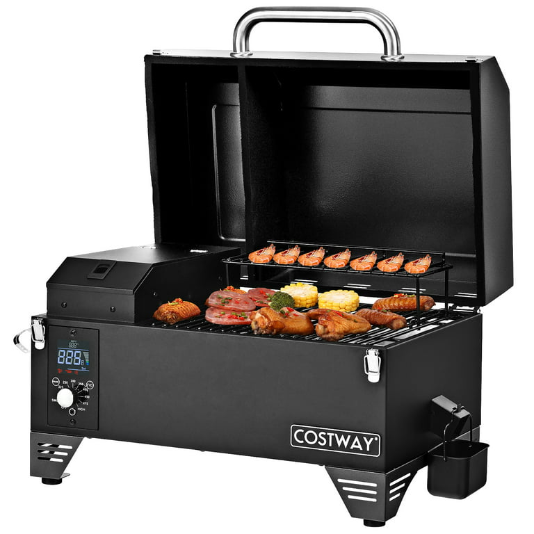 Pit Boss Portable 256-Sq in Black Pellet Grill in the Pellet Grills  department at