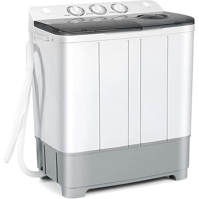Costway Compact Mini Twin Tub Washing Machine for Small Apartment