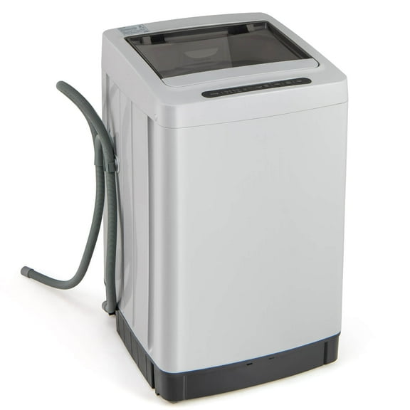 Costway Portable Washing Machine 11 LBS Full Automatic Washer Machine with 8 Washing Modes Gray