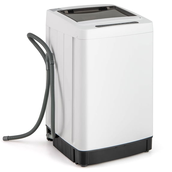 Costway Portable Washing Machine 11 LBS Full Automatic Washer Machine with 8 Washing Modes White