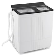 Costway Portable Washing Machine, 20 lbs Compact Laundry Machine with 12 LBS Washer Gray & White