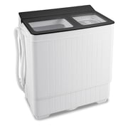 Costway Portable Washing Machine with 18 LBS Washer 8 LBS Spinner Combo Twin Tub Washer Gray & White