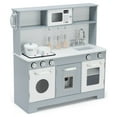 thumbnail image 1 of Costway Pretend Play Kitchen Wooden Toy Set for Kids w/ Realistic Light & Sound, 1 of 11