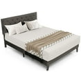 thumbnail image 1 of Costway Queen Bed Frame Upholstered Platform Bed with Tufted Headboard Mattress Foundation, 1 of 11