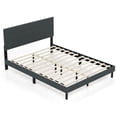 thumbnail image 1 of Costway Queen Size Bed Frame Linen Upholstered Platform Bed Frame with Tufted Headboard, 1 of 10