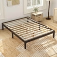 thumbnail image 1 of Costway Queen Size Wooden Platform Bed Frame 14" with Rubber Wood Legs Under-bed Storage Brown, 1 of 9