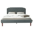 thumbnail image 1 of Costway Queen Upholstered Bed Frame Adjustable Diamond Button Headboard Easy Assembly, 1 of 9