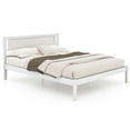 thumbnail image 1 of Costway Queen Wooden Platform Bed with 12 Slats Headboard & Under Bed Storage White, 1 of 10