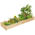 thumbnail image 1 of Costway Raised Garden Bed Wooden Elevated Planter Box Herbs Flowers Vegetables Bed Kit, 1 of 8