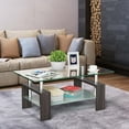 thumbnail image 1 of Costway Rectangle Glass Coffee Table End Side Table for Living Room Black, 1 of 7