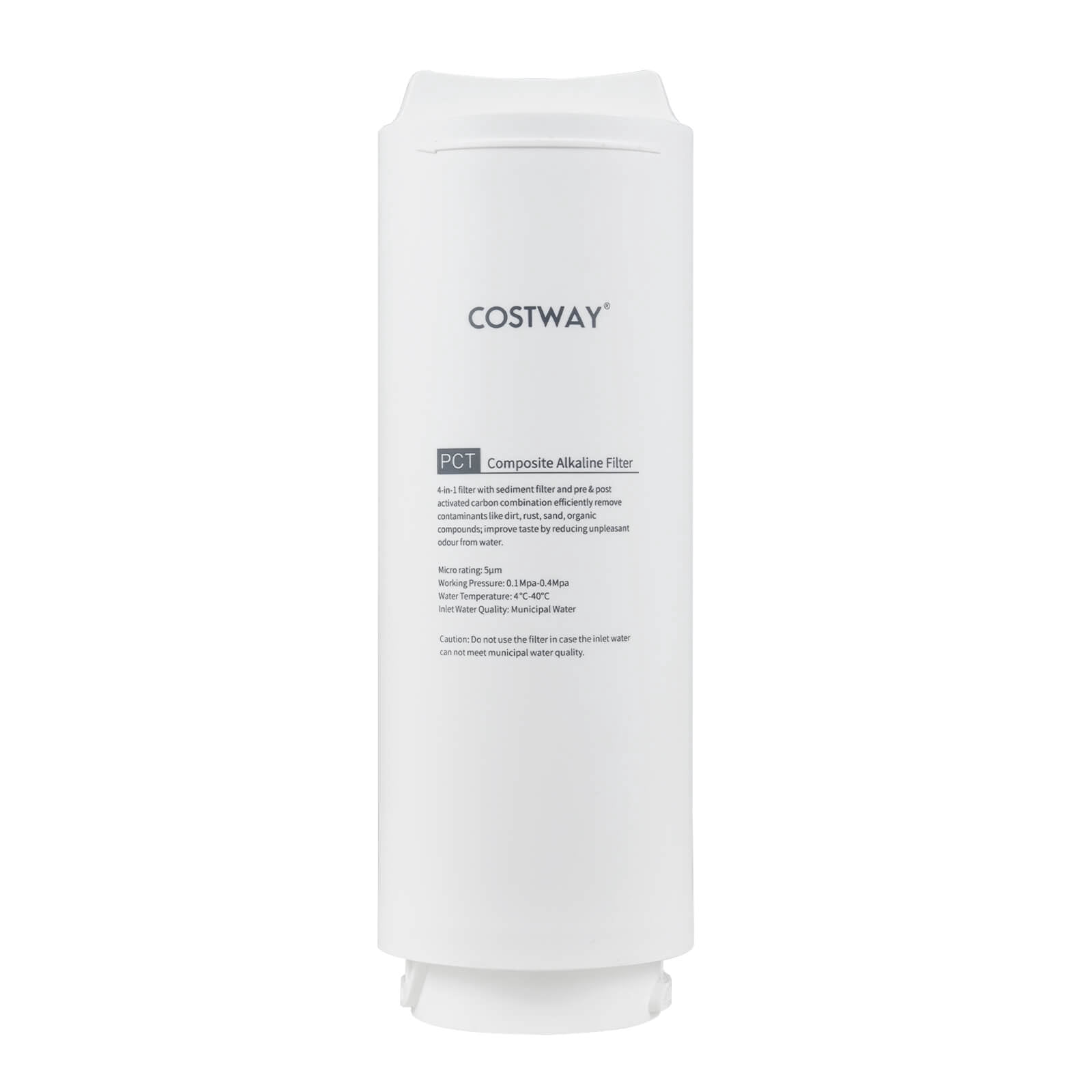 Costway Replacement PCT Filter for AW-RB20/AW-RB05 Under-Sink Reverse Osmosis System White-PCT
