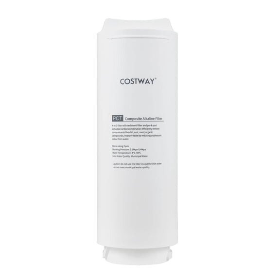 Costway Replacement PCT Filter for AW-RB20/AW-RB05 Under-Sink Reverse Osmosis System White-PCT