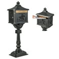 thumbnail image 1 of Costway Retro Cast Aluminum Mailbox Lockable Security Postal Letter Box with Baffle Door Black, 1 of 10