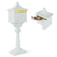 thumbnail image 1 of Costway Retro Cast Aluminum Mailbox Lockable Security Postal Letter Box with Baffle Door White, 1 of 10