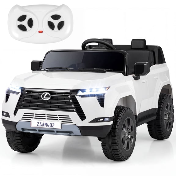 Costway Ride on Car for Kids, 24V 4WD Licensed LEXUS GX550 Electric Vehicle with Remote White