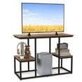 thumbnail image 1 of Costway Rustic TV Console Table for 50" TVs Industrial Sofa Table with Open Storage Shelves Rustic Brown, 1 of 11