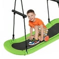 thumbnail image 1 of Costway Saucer Tree Swing Surf Kids Outdoor Adjustable Oval Platform Set w/ Handle Green, 1 of 9