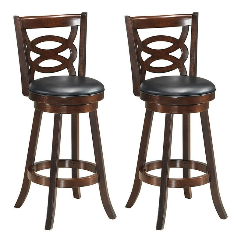 Free Shipping! Costway Set of Bar Stools 29'' Height Wooden