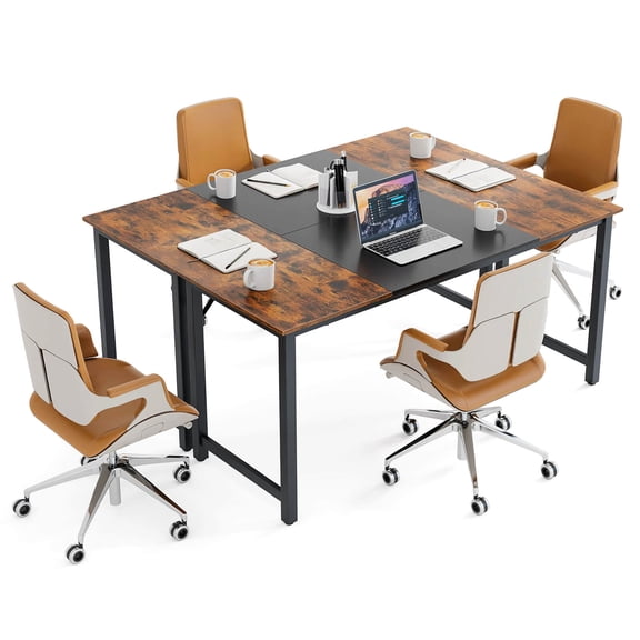 Costway Set of 2 63" Large Computer Desk Writing Workstation Conference Table Home Office