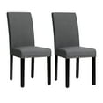 thumbnail image 1 of Costway Set of 2 Fabric Dining Chairs Upholstered with Nailhead Trim Gray, 1 of 9