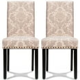 thumbnail image 1 of Costway Set of 2 Fabric Dining Chairs Upholstered with Nailhead Trim Pink, 1 of 8