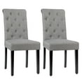 thumbnail image 1 of Costway Set of 2 Parsons Upholstered Fabric Chair with Wooden Legs Gray, 1 of 10