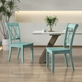 thumbnail image 1 of Costway Set of 2 Wood Dining Chair Cross Back Dining Room Side Chair Mint Green Home Kitchen, 1 of 7