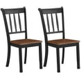 Costway Set of 2 Indoor Furniture, Wood Dining Chair, High Back, Curved
