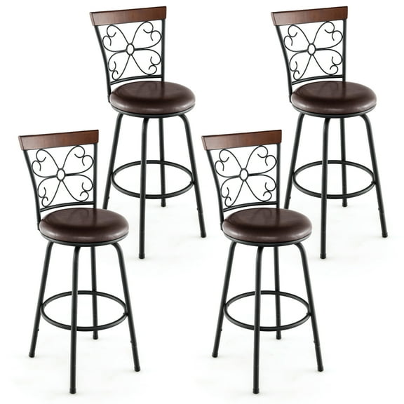 Costway Set of 4 Adjustable Swivel Barstools