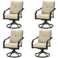 thumbnail image 1 of Costway Set of 4 Patio Swivel Dining Chairs Cushioned Armrest Garden Deck, 1 of 11