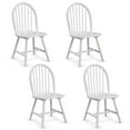 thumbnail image 1 of Costway Set of 4 Vintage Windsor Dining Side Chair Wood Spindleback Kitchen Room White, 1 of 12