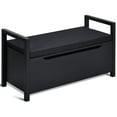 thumbnail image 1 of Costway Shoe Bench Storage Rack Cushion Seat Ottoman Bedroom Hallway Entryway Black, 1 of 11