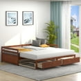 thumbnail image 1 of Costway Solid Wood, MDF, Engineered Wood Plywood Includes Hardware Twin to King size Daybed Cherry, 1 of 9