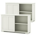 thumbnail image 1 of Costway Stackable Buffet Sideboard Set of 2 with Sliding Doors & Adjustable Shelf Antique White, 1 of 9