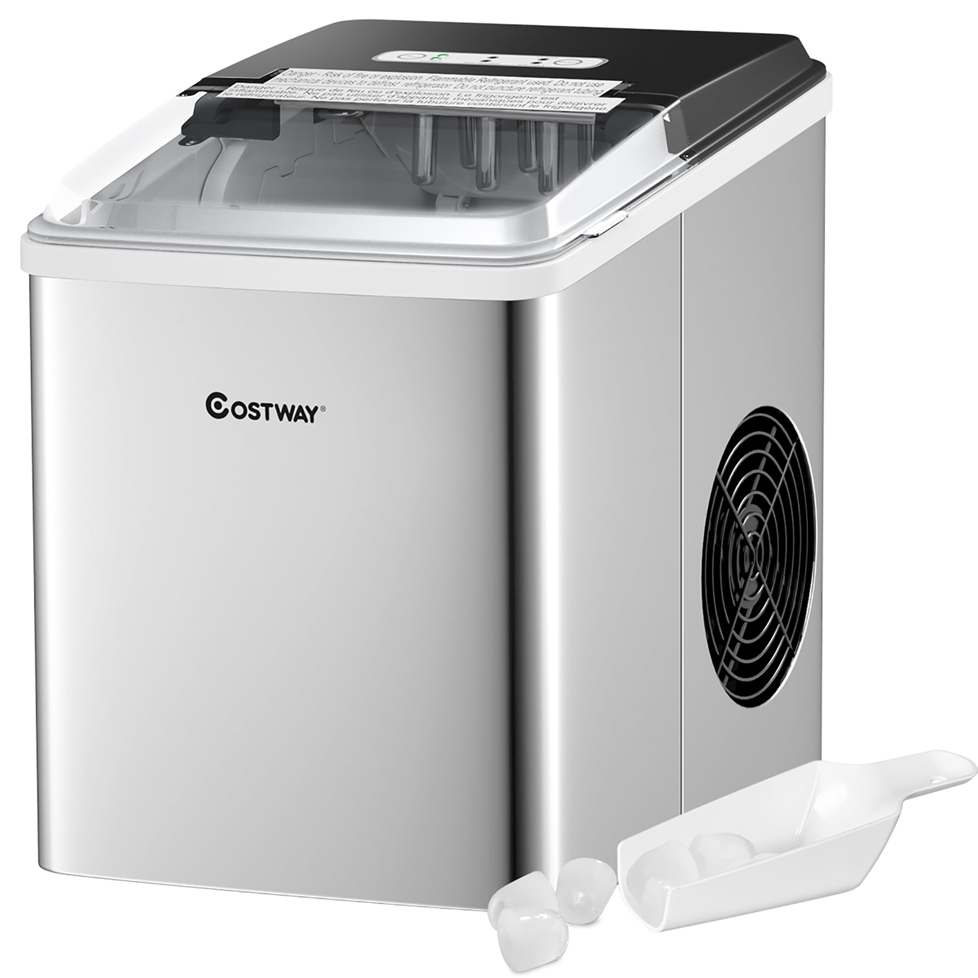 Costway Portable Small Electric Ice Maker Machine, Countertop 26Lbs/24H